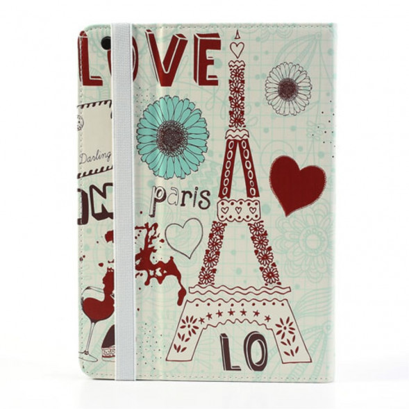Чехол книжка с рисунком для iPad Air (Люблю Париж)