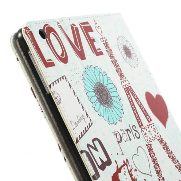 Чехол книжка с рисунком для iPad Air (Люблю Париж)