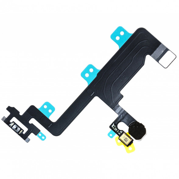 Шлейф iPhone 6 на кнопку включения с микрофоном и вспышкой