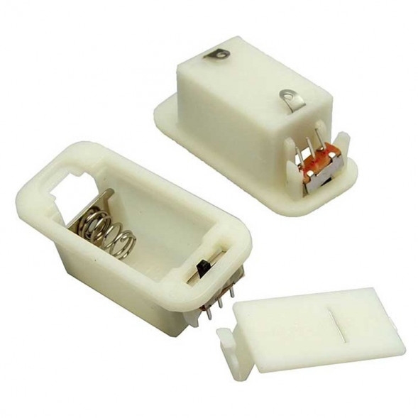 AG10х4-AG13х3 switch 31х17х14mm Батарейный отсек с выключателем (белый)