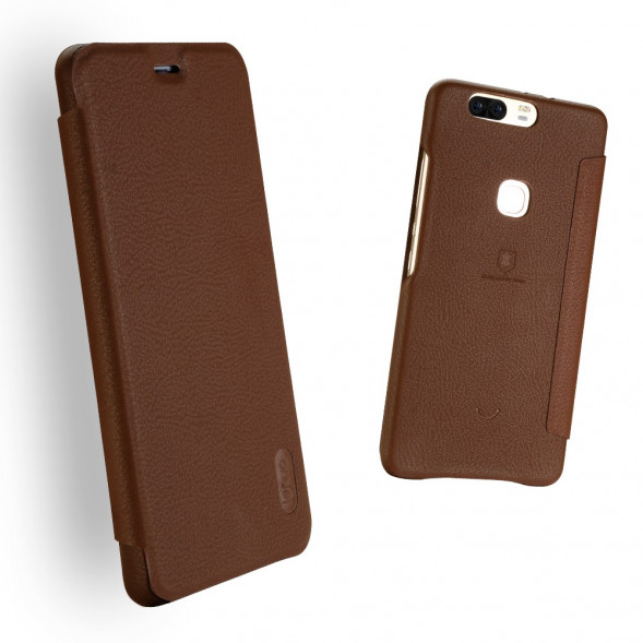 Чехол книжкой LENUO для Huawei Honor V8 (коричневый)