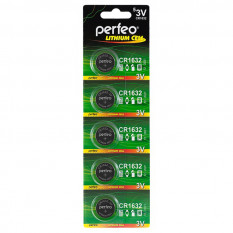 Батарейка Perfeo CR1632-5BL Lithium Cell