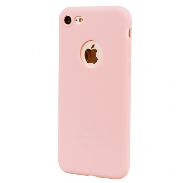 Матовый мягкий чехол для iPhone 8 / 7 (розовый)
