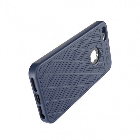 Чехол накладка Hoco Loyal для iPhone 5, 5S, SE (синий)