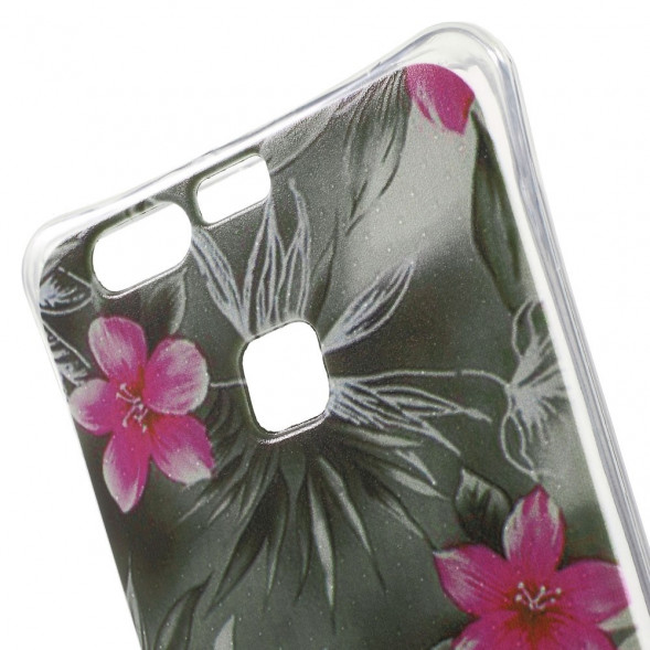 Чехол-накладка с рисунком для Huawei P9 (Цветы)