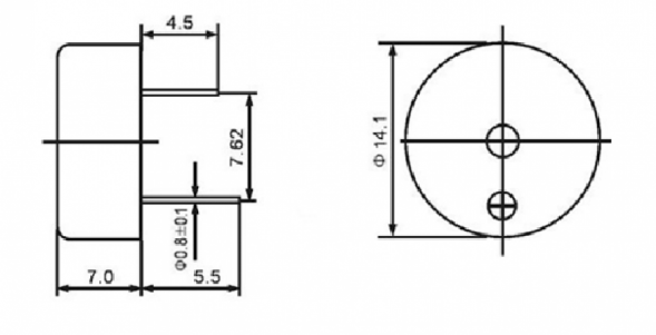 SND-1407B-05 Пъезокерамический излучатель