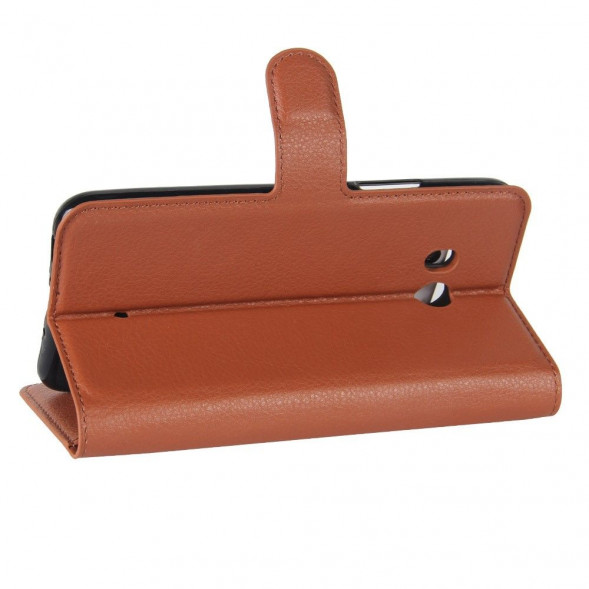 Чехол книжка с визитницей для HTC U11 (коричневый)