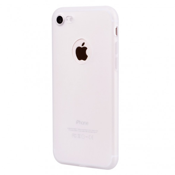 Матовый мягкий чехол для iPhone 8 / 7 (белый)