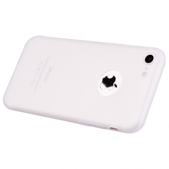 Матовый мягкий чехол для iPhone 8 / 7 (белый)