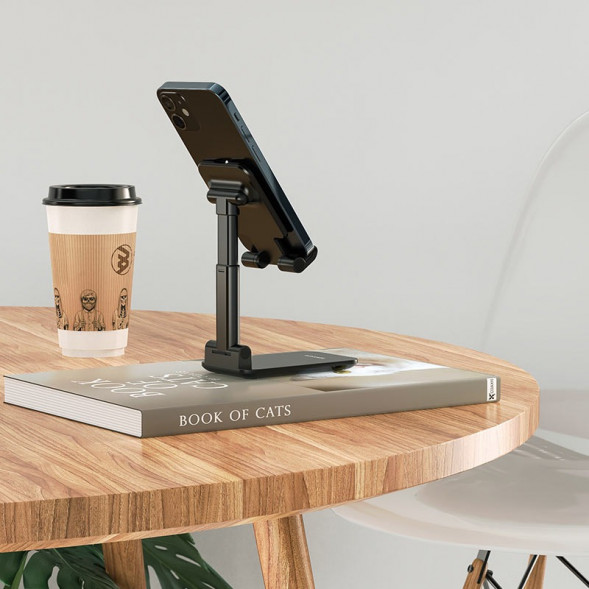 Держатель настольный для телефона Borofone BH42 Lite Star складной (черный)