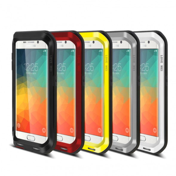Металлический защитный чехол Love Mei для Samsung Galaxy S6 EDGE+ G928 (Красный)