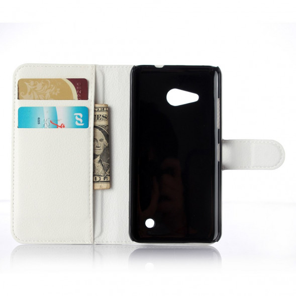 Чехол книжка с визитницей для Microsoft Lumia 550 (Белый)