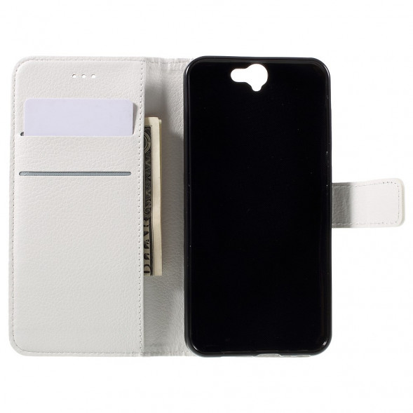 Чехол книжка с визитницей для HTC One A9 (Белый)