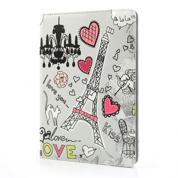 Чехол книжка с рисунком для iPad Air (Эйфелева башня)