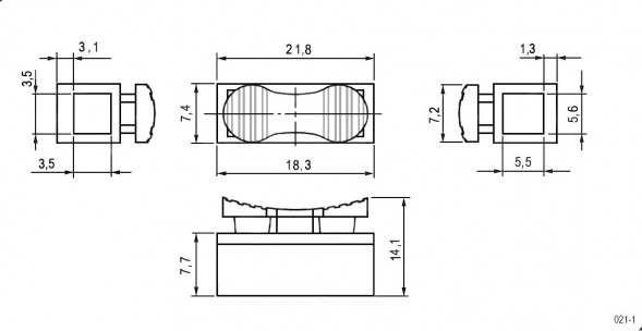 021-1 клеммник нажимной (10 штук)