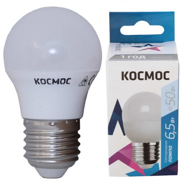 Лампа светодиодная Космос LkecLED6.5wGL45E2745