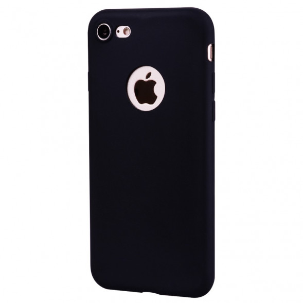 Матовый мягкий чехол для iPhone 8 / 7 (черный)