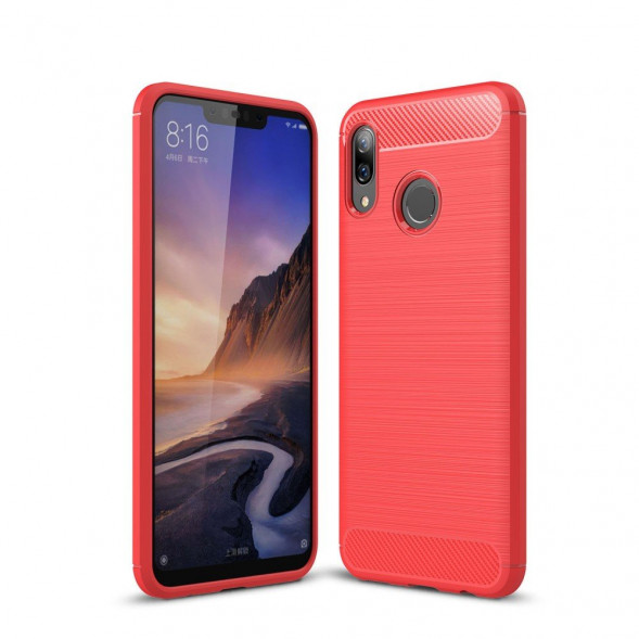 Чехол-накладка Carbon Fibre для Xiaomi Mi Max 3 (красный)
