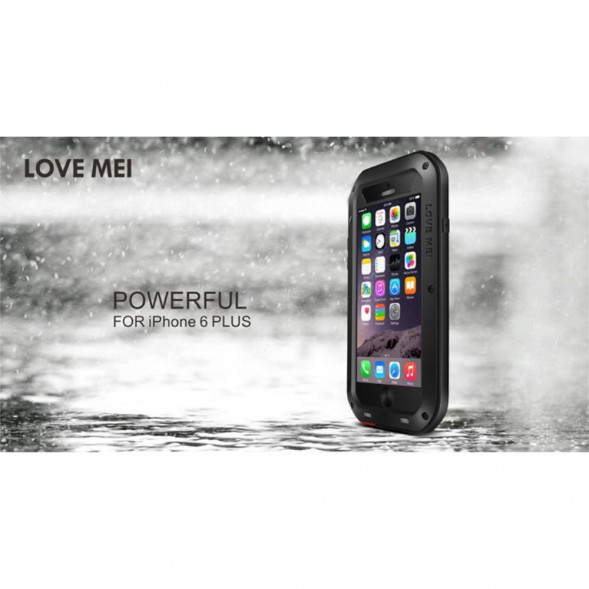 Гибридный чехол LOVE MEI для iPhone 6 Plus, 6S Plus (черный)