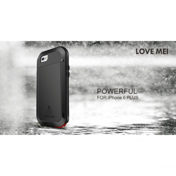 Гибридный чехол LOVE MEI для iPhone 6 Plus, 6S Plus (черный)