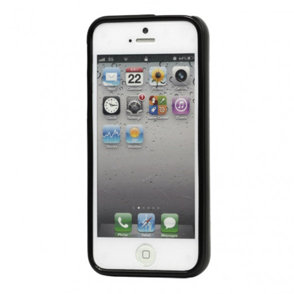 Силиконовый чехол Goospery для iPhone 5, 5S, SE (черный)