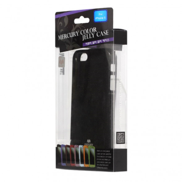 Силиконовый чехол Goospery для iPhone 5, 5S, SE (черный)