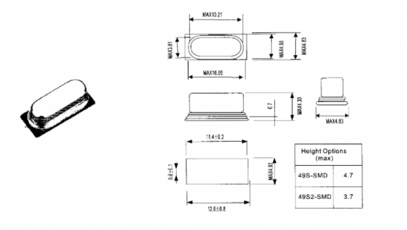 HC49SM-7.3728MHZ-20PF Кварцевый резонатор