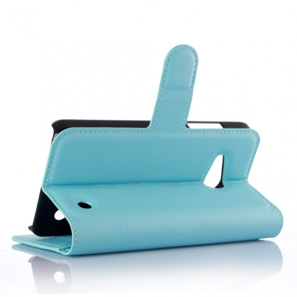Чехол книжка с визитницей для Microsoft Lumia 550 (Голубой)
