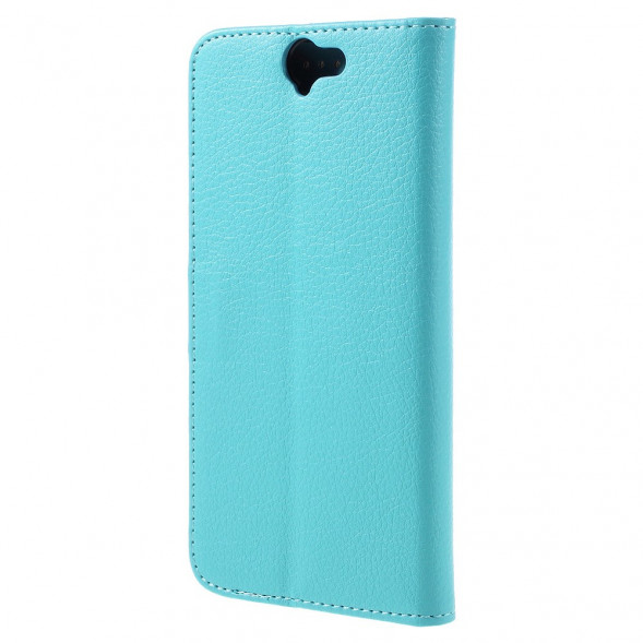Чехол книжка с визитницей для HTC One A9 (Голубой)