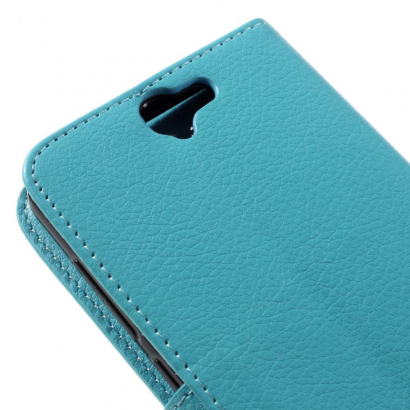 Чехол книжка с визитницей для HTC One A9 (Голубой)