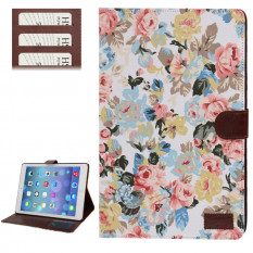 Чехол книжка с цветами для iPad Air (Белый)