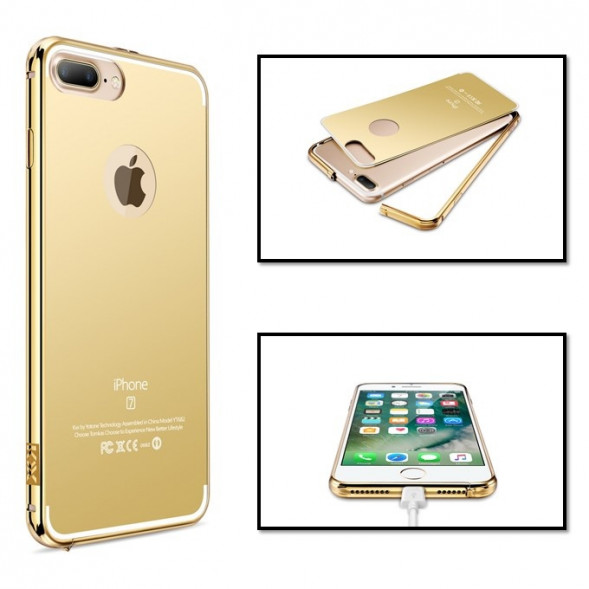 Чехол бампер Luxury Aluminum для iPhone 7 Plus (Золото)