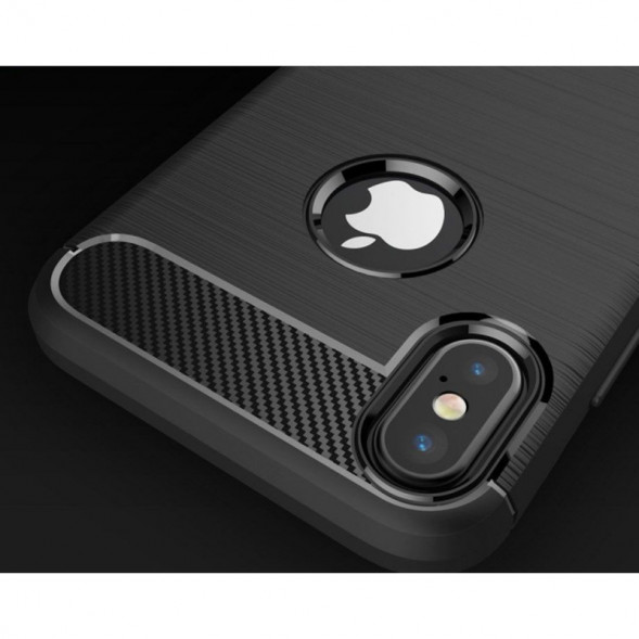 Чехол Carbon Fibre для iPhone X (черный)