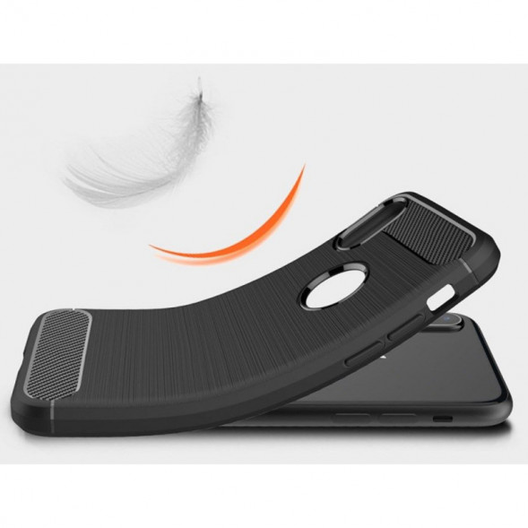 Чехол Carbon Fibre для iPhone X (черный)