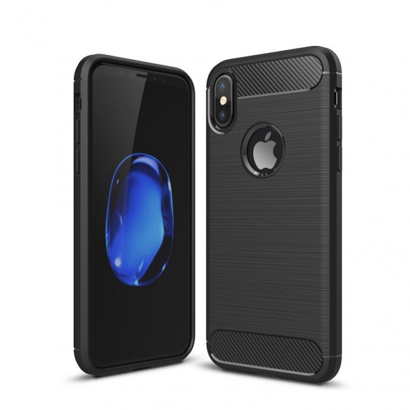 Чехол Carbon Fibre для iPhone X (черный)