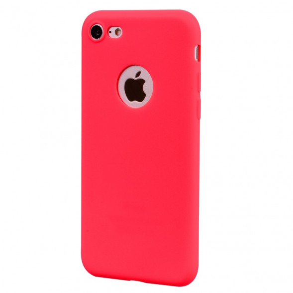 Матовый мягкий чехол для iPhone 8 / 7 (красный)