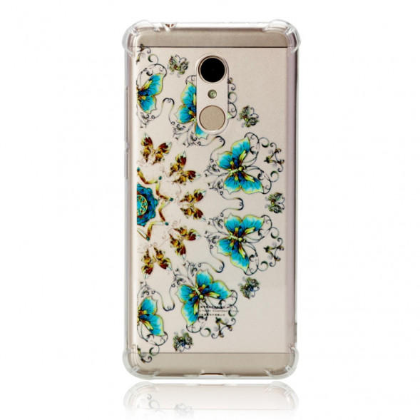 Силиконовый чехол с рисунком для Xiaomi Redmi 5 (бабочки)