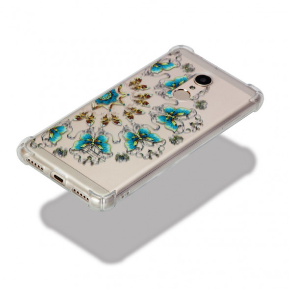 Силиконовый чехол с рисунком для Xiaomi Redmi 5 (бабочки)