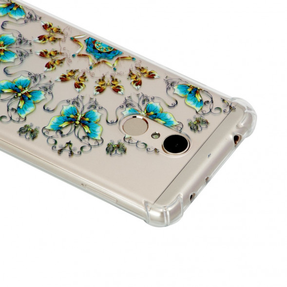 Силиконовый чехол с рисунком для Xiaomi Redmi 5 (бабочки)