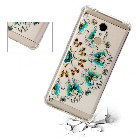 Силиконовый чехол с рисунком для Xiaomi Redmi 5 (бабочки)