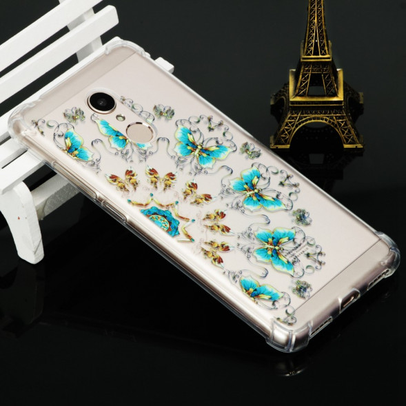 Силиконовый чехол с рисунком для Xiaomi Redmi 5 (бабочки)