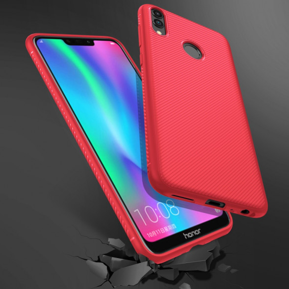 TPU Чехол накладка для Huawei Honor 10 Lite, P Smart (красный)