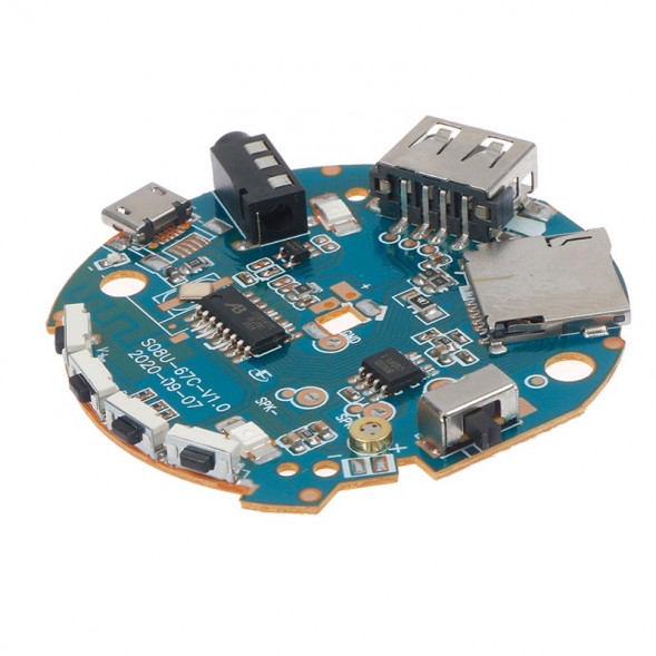 Плата Bluetooth колонки с MP3 плеером, микрофоном, USB разъемом