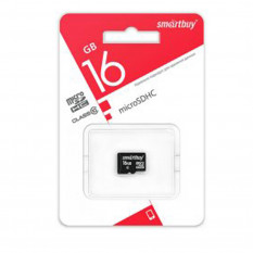 Карта памяти MicroSDHC 16GB Class 10 Smartbuy, без адаптера