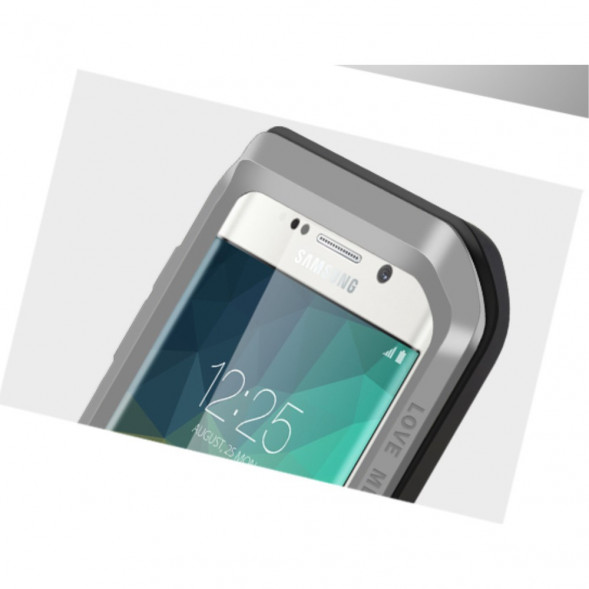 Металлический защитный чехол Love Mei для Samsung Galaxy S6 EDGE+ G928 (Серый)