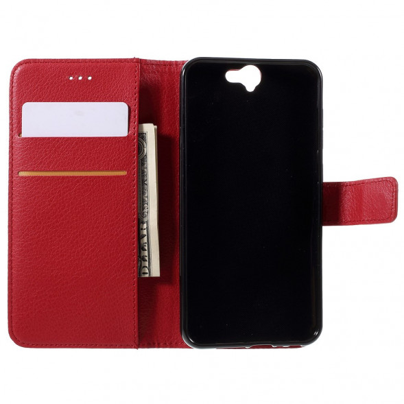 Чехол книжка с визитницей для HTC One A9 (Красный)