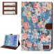 Чехол книжка с цветами для iPad Air (Голубой)
