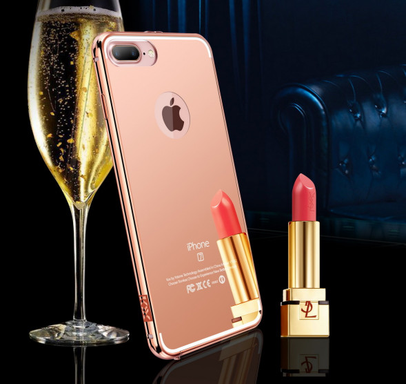 Чехол бампер Luxury Aluminum для iPhone 7 Plus (Розовое золото)