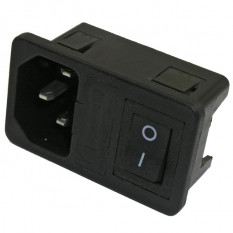 AC-013 Розеточный блок типа IEC320 с выключателем и предохранителем