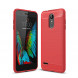 Чехол накладка Carbon Fiber для LG K8 (2018) (красный)